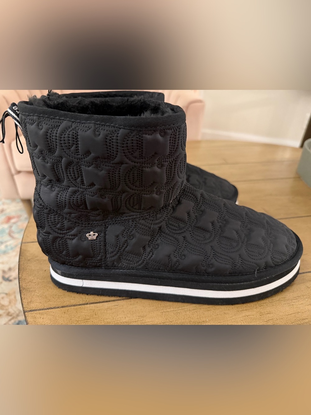 Juicy Couture Women’s Olivia Black Slip-On Ankle Boots